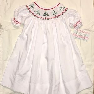 Smocked Christmas Dress NWT
